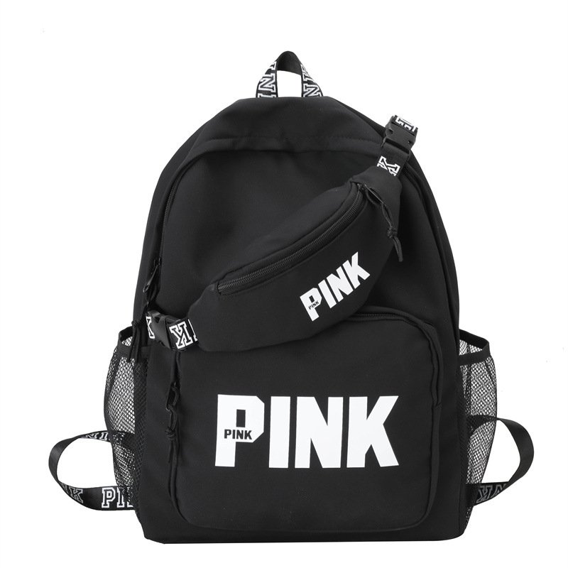 Custom Logo Pink Women's Travel Backpack School and Leisure Backpack with Fashionable Design for Young Girls
