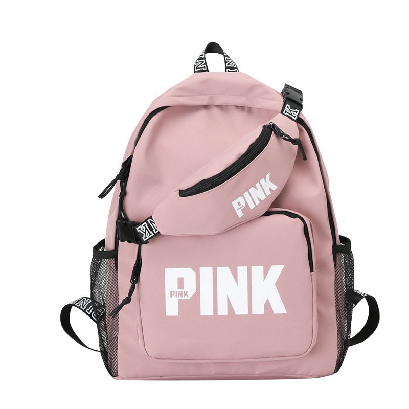 Custom Logo Pink Women's Travel Backpack School and Leisure Backpack with Fashionable Design for Young Girls