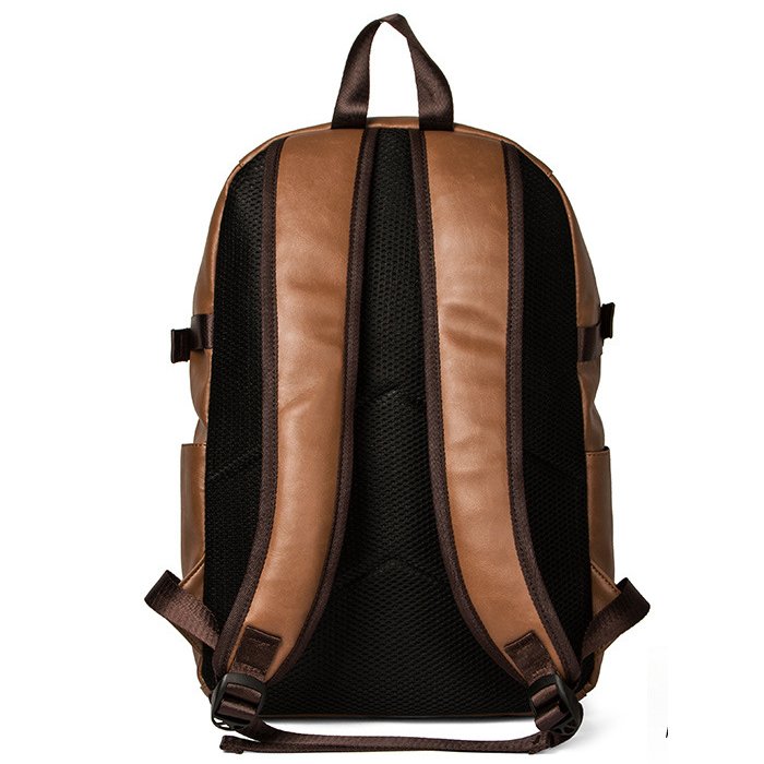 Luxury Custom Laptop Backpacks Mens Leather Backpack Travel Backpack With Earphone Hole