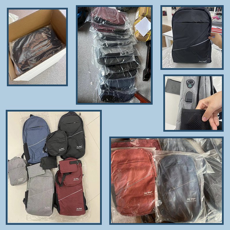Fashion new large capacity multi-functional waterproof USB charging port business three in one laptop backpack
