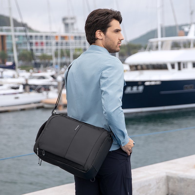 Mark Ryden Factory wholesale custom laptop bag light travel men backpack triple function shoulder bag MR9533SJ-B