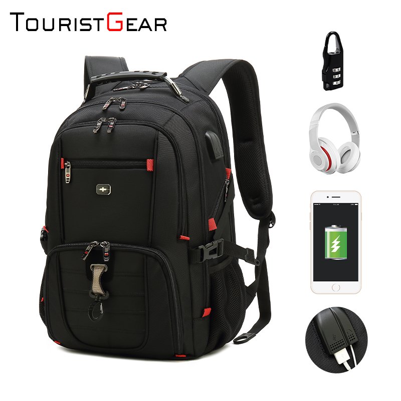 high-capacity nylon business laptop backpack for men backpack bag for school travel backpack