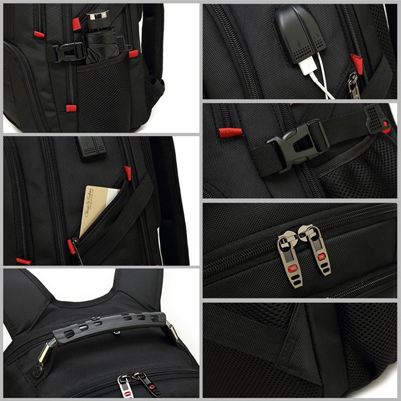 high-capacity nylon business laptop backpack for men backpack bag for school travel backpack