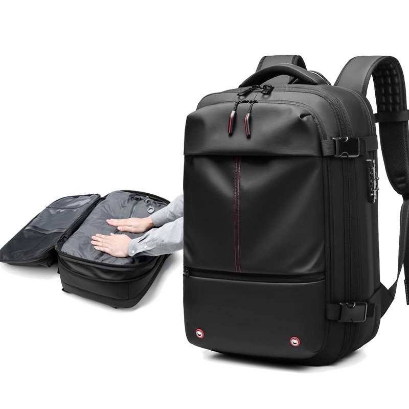 Factory hot sell vacuum compression backpack 17inch usb waterproof notebook unisex Oxford laptop travel custom backpack