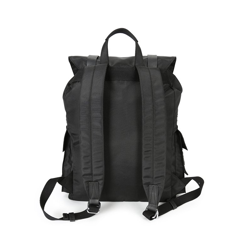 New Black Waxed Canvas Daily Using Waterproof Mens Stylish Mochila Backpack Laptop Rucksack Weekend Bag