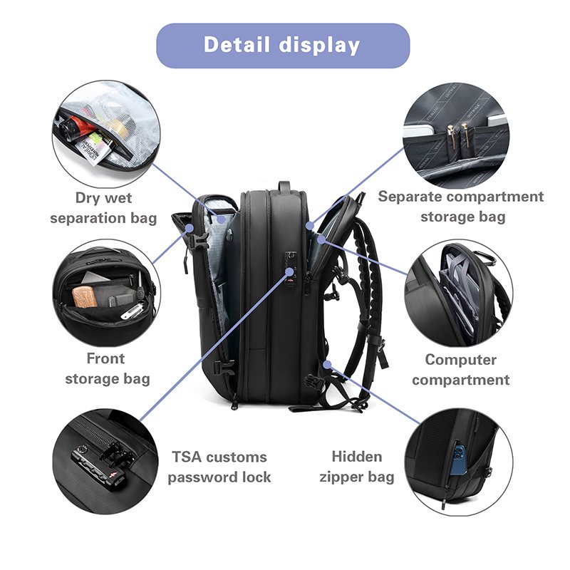 New smell proof waterproof backpack bags backwoods laptop bags anti theft for men backpacks