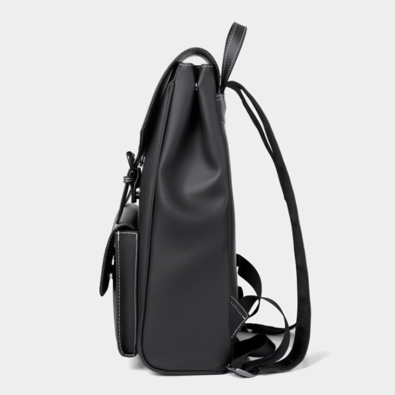 Custom Logo Retro Men PU Leather Laptop Backpack Large Capacity Waterproof Business Backpack for Tablet Pouch