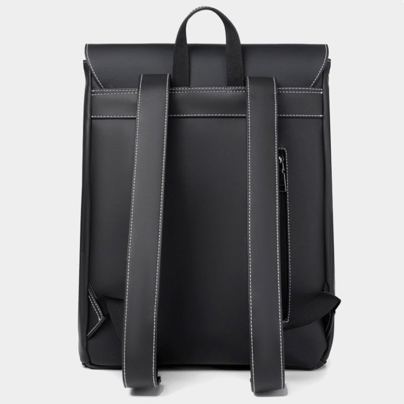 Custom Logo Retro Men PU Leather Laptop Backpack Large Capacity Waterproof Business Backpack for Tablet Pouch