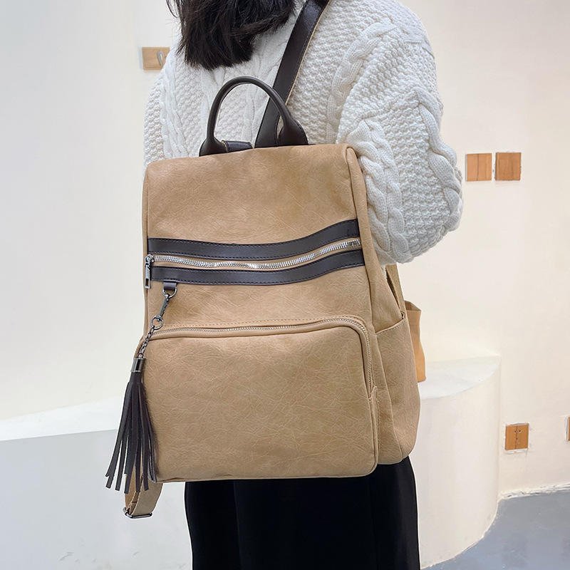 New design waterproof environmental friendly kraft paper bange back pack student school bags women casual laptop backpack