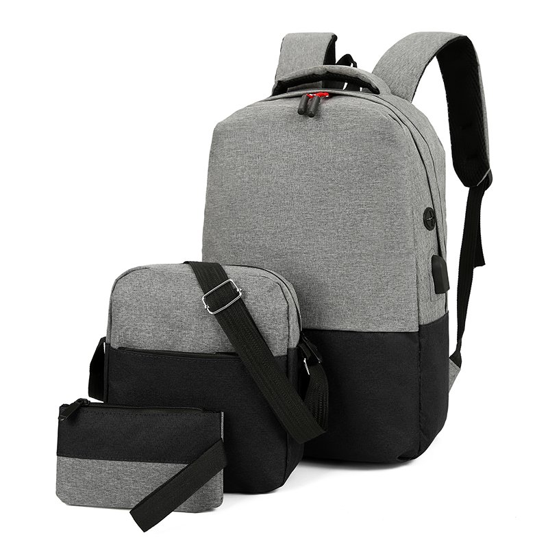 OEM ODM Computer backpack Wholesale Simple Design Lightweight Travel 3 PCS Set Laptop Backpack Bag Laptop Backpack