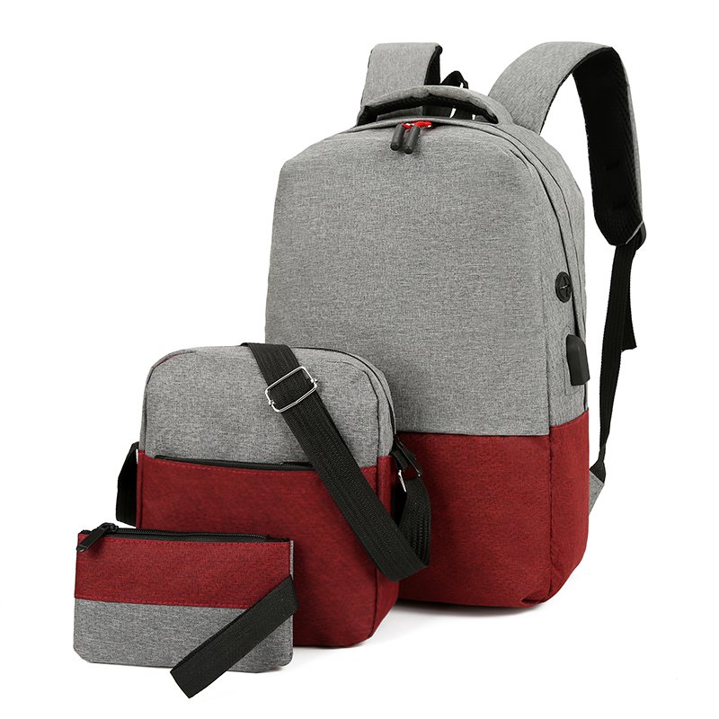 OEM ODM Computer backpack Wholesale Simple Design Lightweight Travel 3 PCS Set Laptop Backpack Bag Laptop Backpack