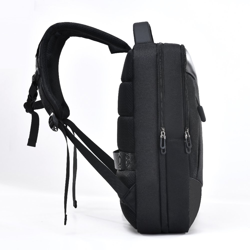 Solid Color Large Capacity Laptop Backpack USB Chest Bag Casual Fashion Style High-level Stylish Waterproof for Business Man