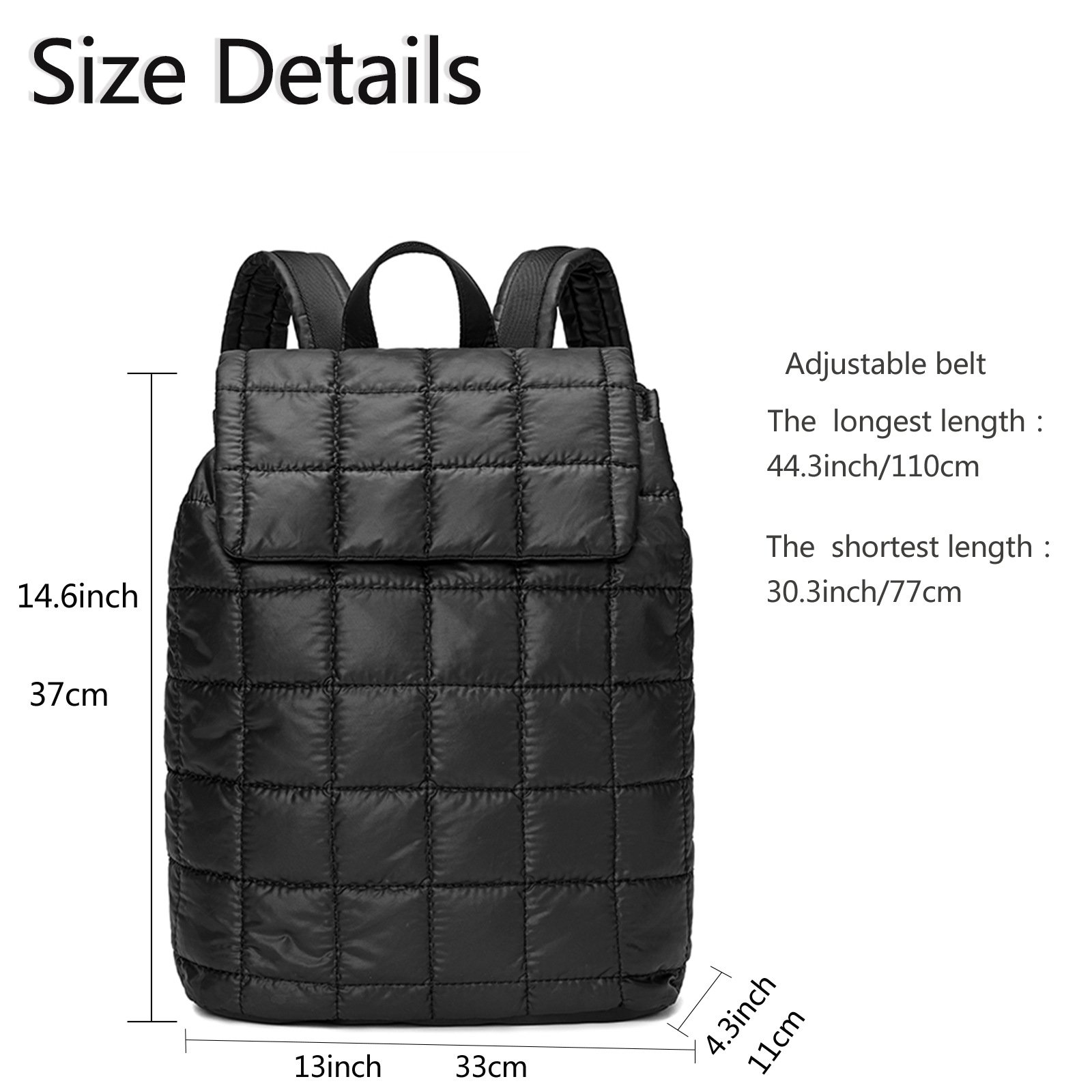 New Designer Lightweight Women Casual Quilted Padded Laptop Backpack Men Rhombus puffy Down cotton Puffer Backpack School Bag