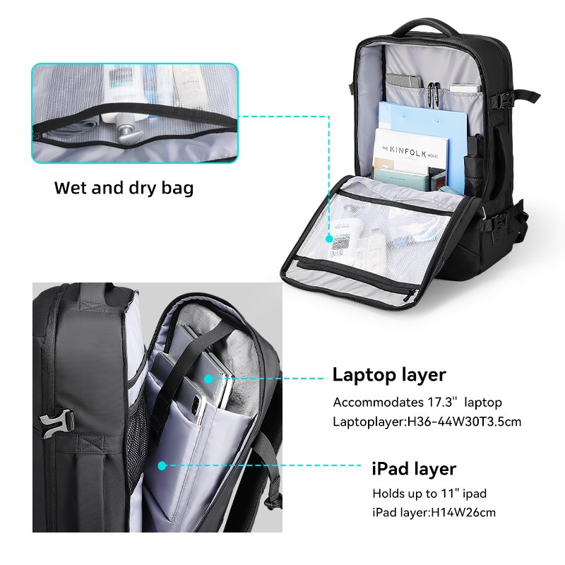 Mark Ryden Wholesale customizable men's large number of shoulder travel backpack Multi-function Laptop Backpacks G1_MR9907