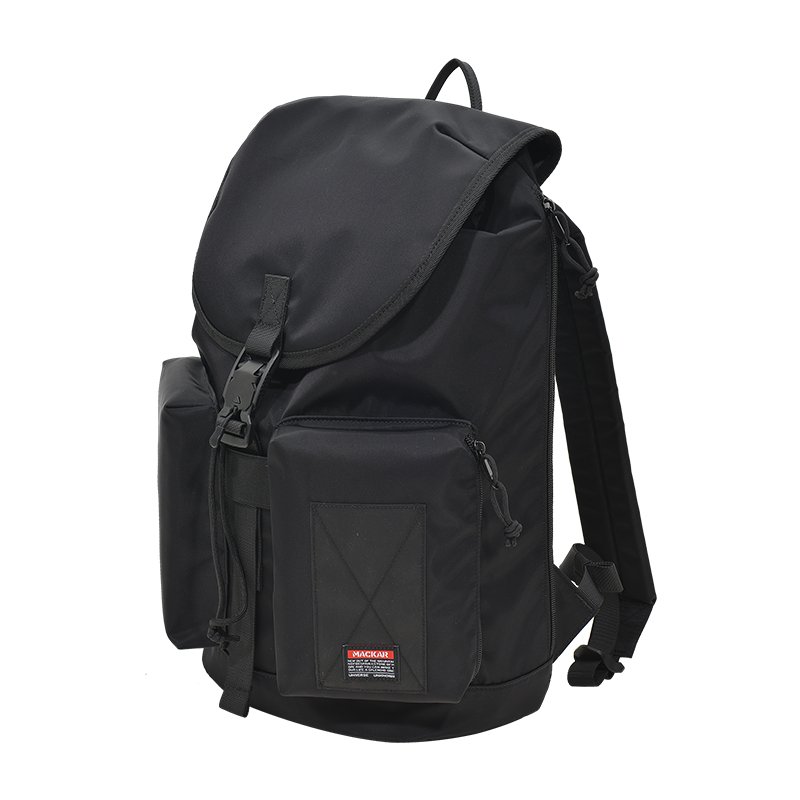 Wholesale customized logo nylon waterproof and fashionable casual drawstring flip backpack for men