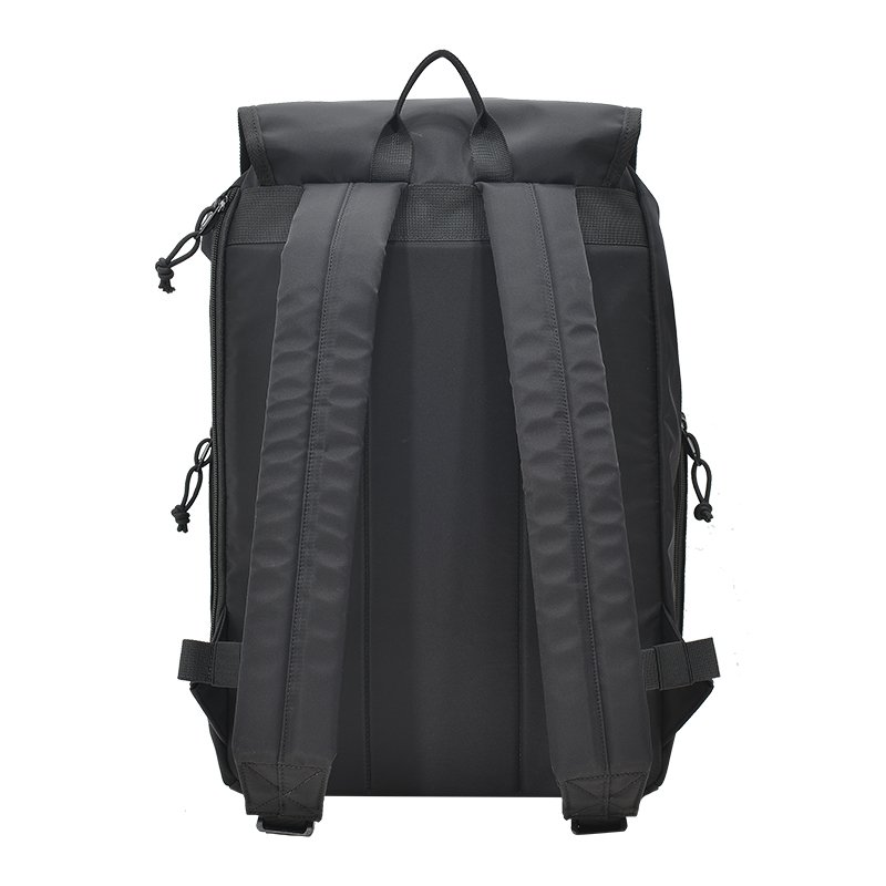 Wholesale customized logo nylon waterproof and fashionable casual drawstring flip backpack for men