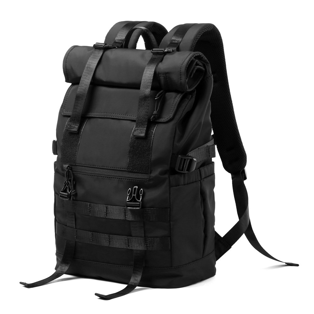 Custom Logo Roll Top Bag For Men Waterproof Multifunction Expansion Laptop Rucksack for Men Roll Top Backpack