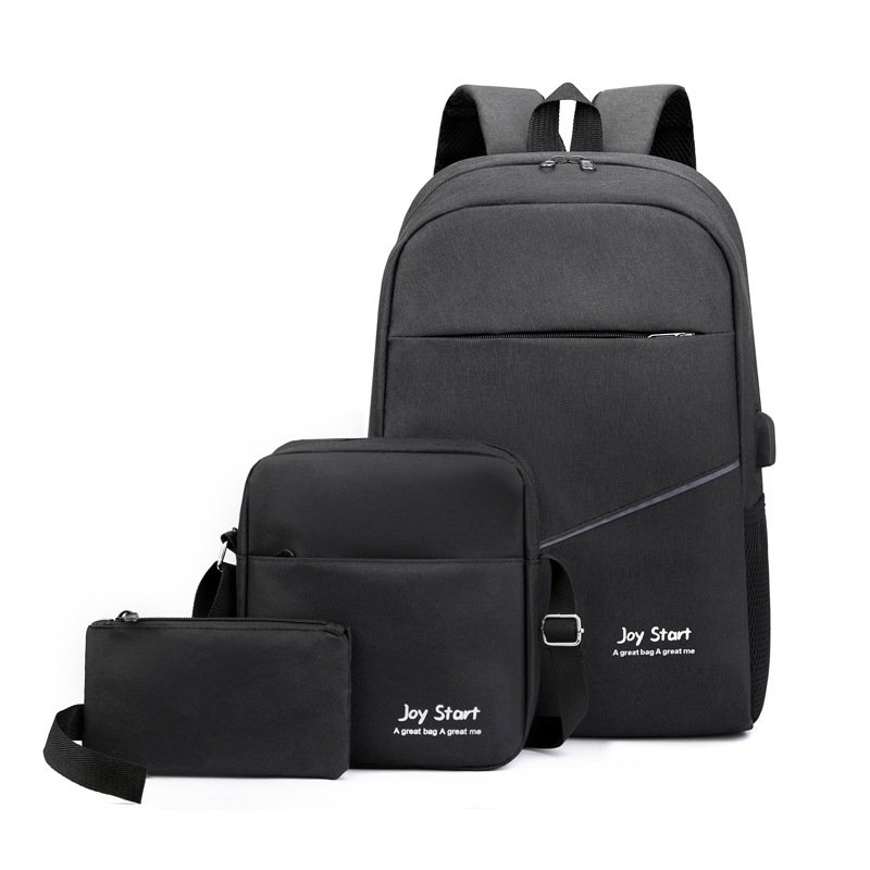 Business Three Piece Men's Backpack Fashion Trend Backpack Casual Laptop Backpack Bag