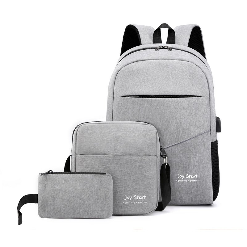 Business Three Piece Men's Backpack Fashion Trend Backpack Casual Laptop Backpack Bag