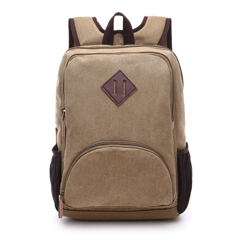 Solid Color Canvas Anti-theft School Backpack Travel Carry on Backpacks 2023 Wholesale Custom Vintage for Cartoon