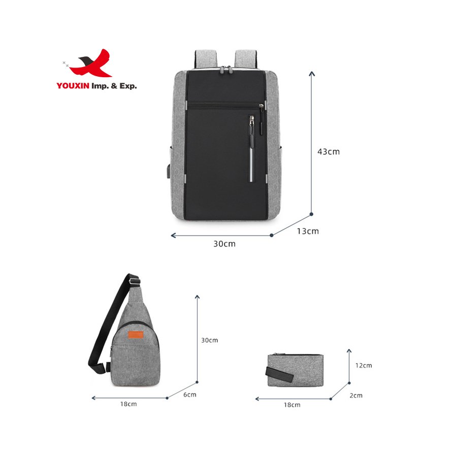 Factory Wholesale Casual Business Commuting Backpack Bag Multi-function Anti-scratch Wear-resisting Laptop Backpack with USB