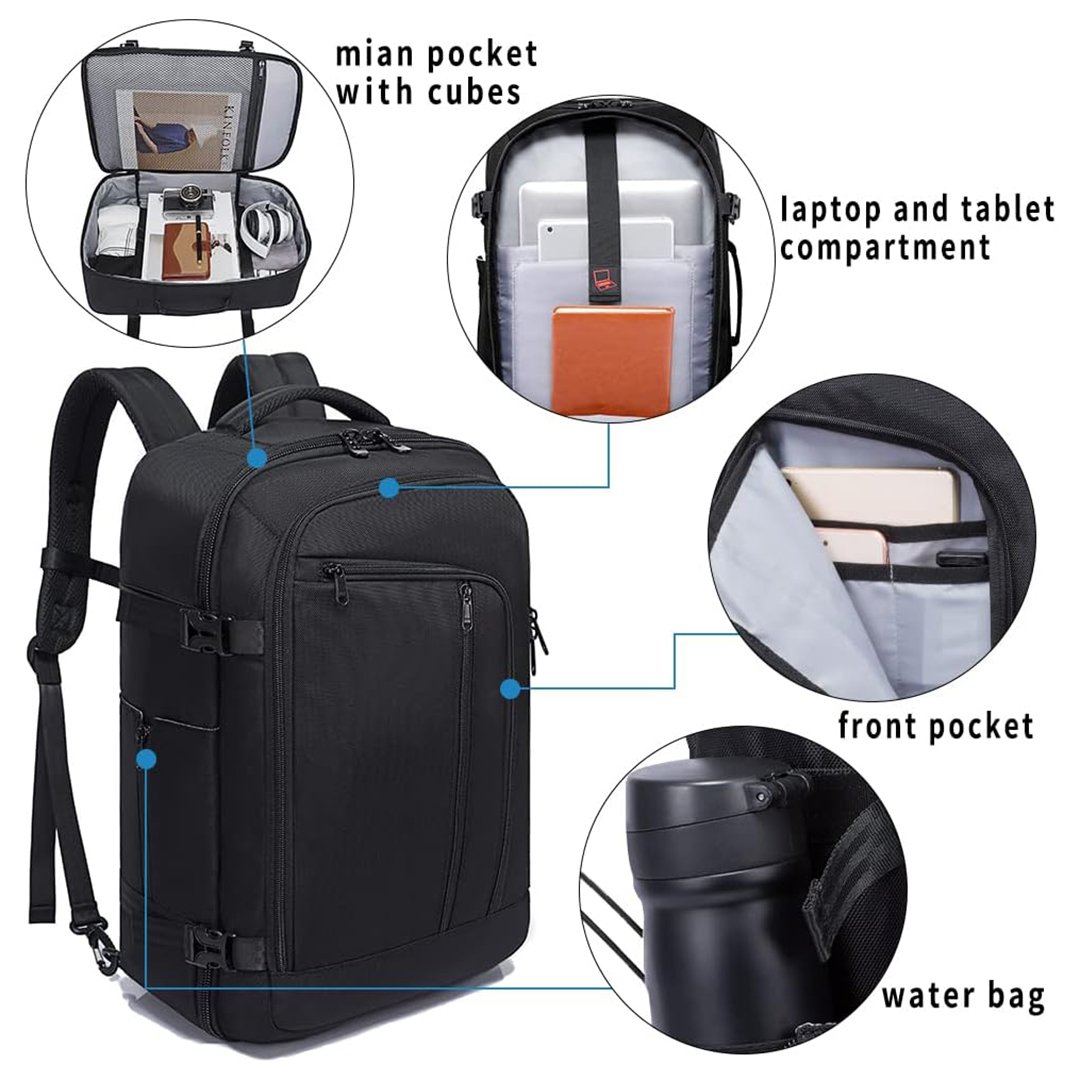 YOUK Custom Nylon Waterproof Laptop Backpack for Business Travel Three Suppliers Flight Overnight Travel Backpack