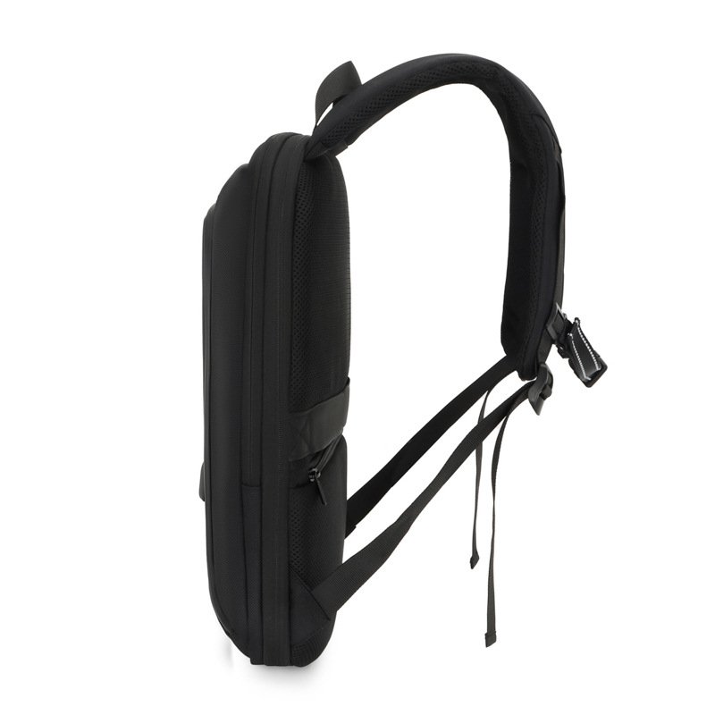 Customized Black Computer Unisex School Bag Waterproof Business Travel Office Nylon Custom Men Laptop Backpack With USB Charging