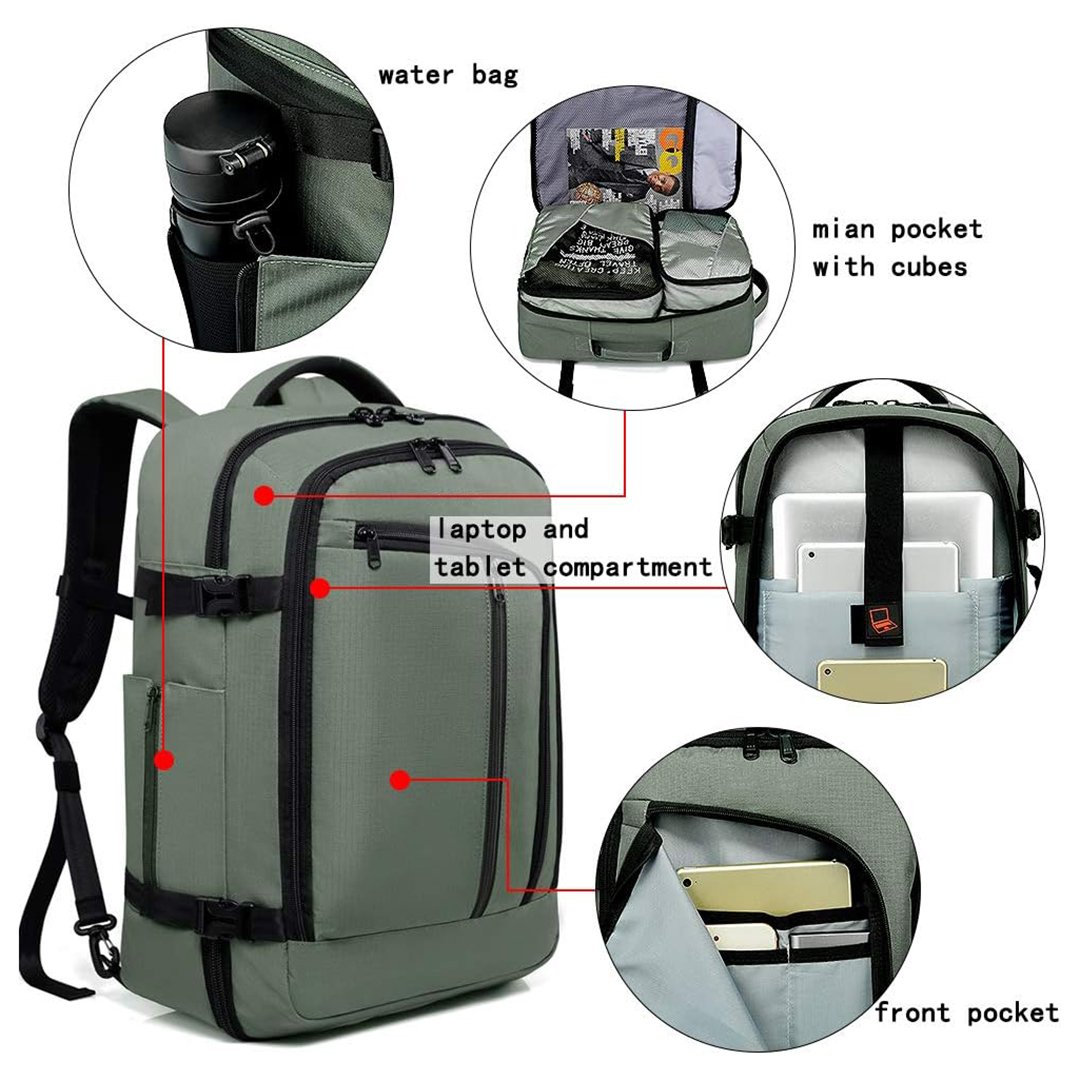 YOUK Custom 40-Liter Weekender Carry Backpack Anti-Theft Waterproof Business Travel Laptop Backpack for Outdoor Use