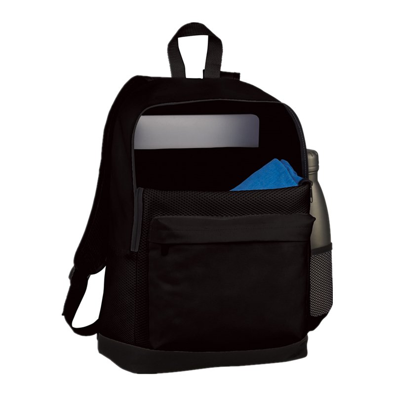 Wholesale Stylish Large Cheap 600D Polyester White Women Laptop Backpack With Air Mesh Accents