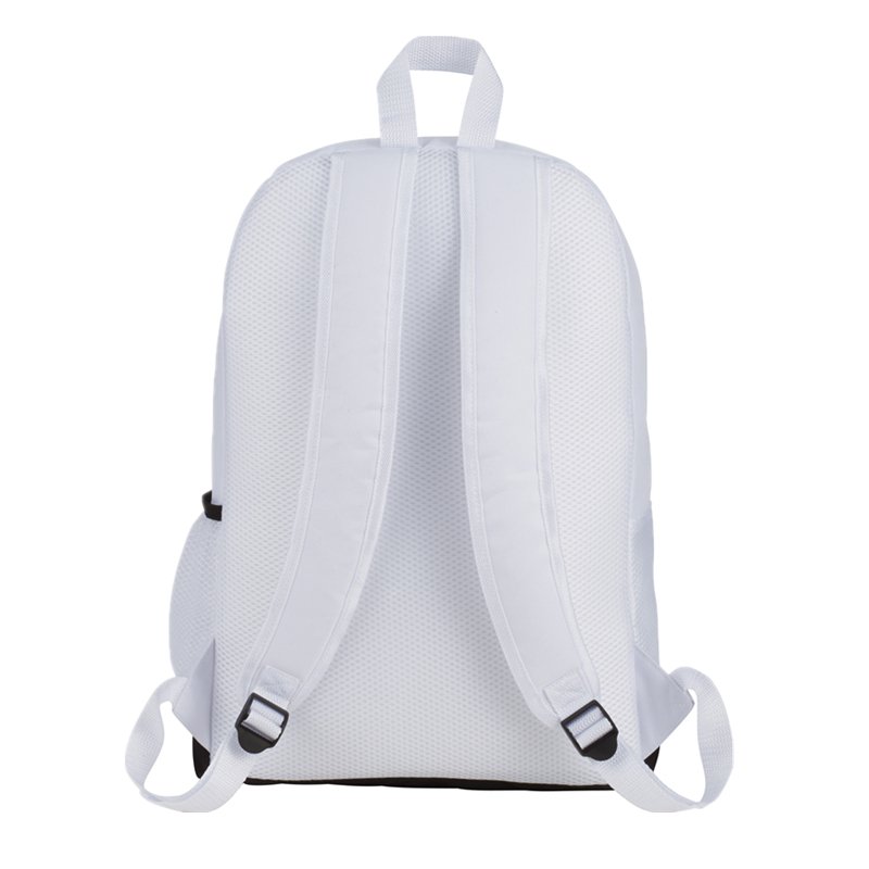 Wholesale Stylish Large Cheap 600D Polyester White Women Laptop Backpack With Air Mesh Accents