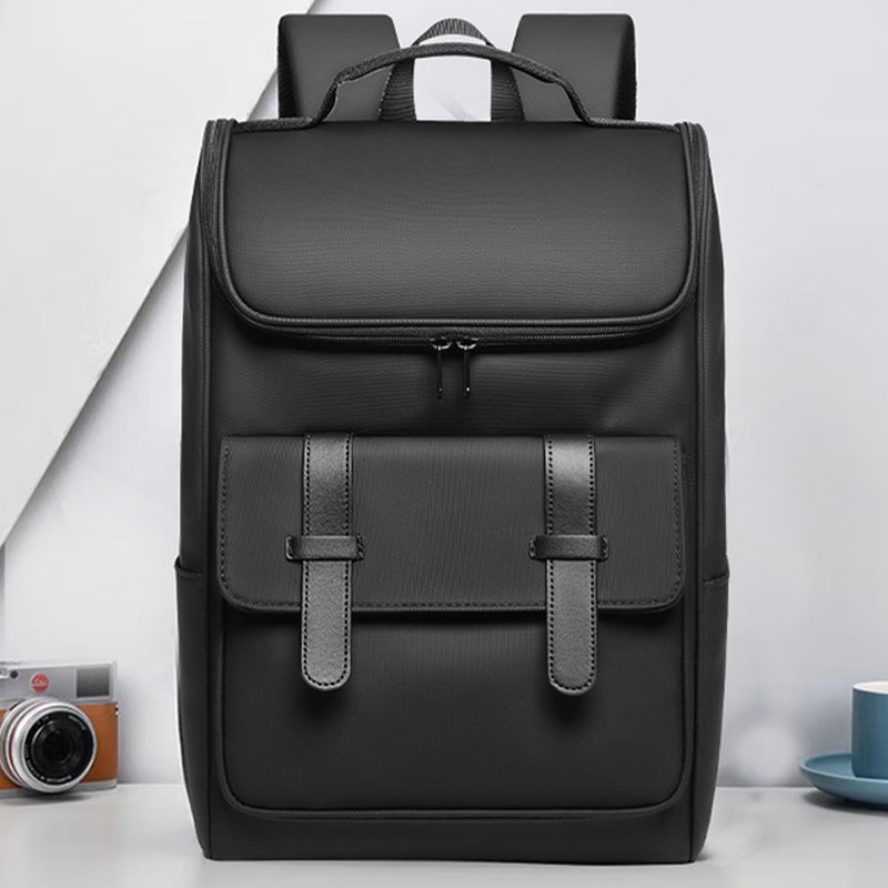 LP081 Fashion black men high quality pvc laptop backpacks wholesale