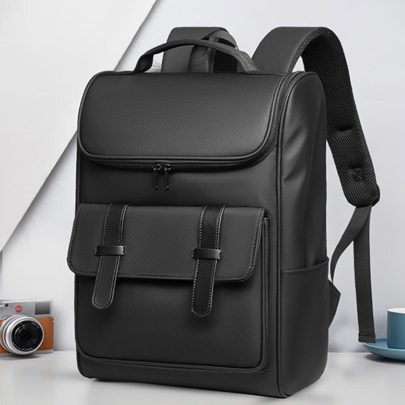 LP081 Fashion black men high quality pvc laptop backpacks wholesale