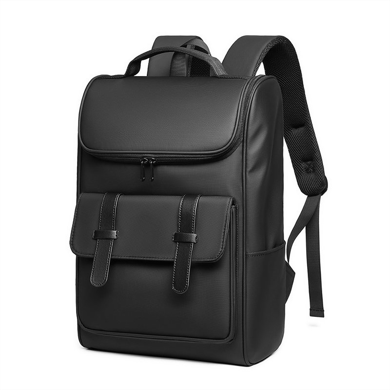 LP081 Fashion black men high quality pvc laptop backpacks wholesale