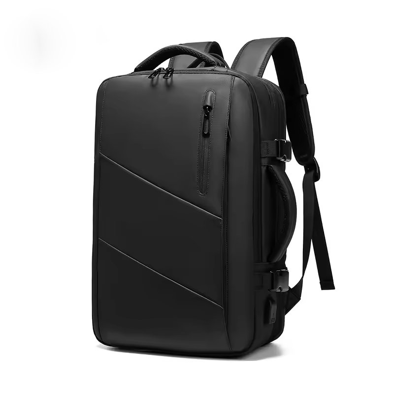Nylon Black Laptop Backpack Bagpack for School Business Bag Backpacks with Usb Charging Port