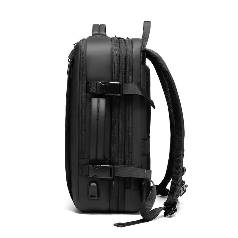 Nylon Black Laptop Backpack Bagpack for School Business Bag Backpacks with Usb Charging Port