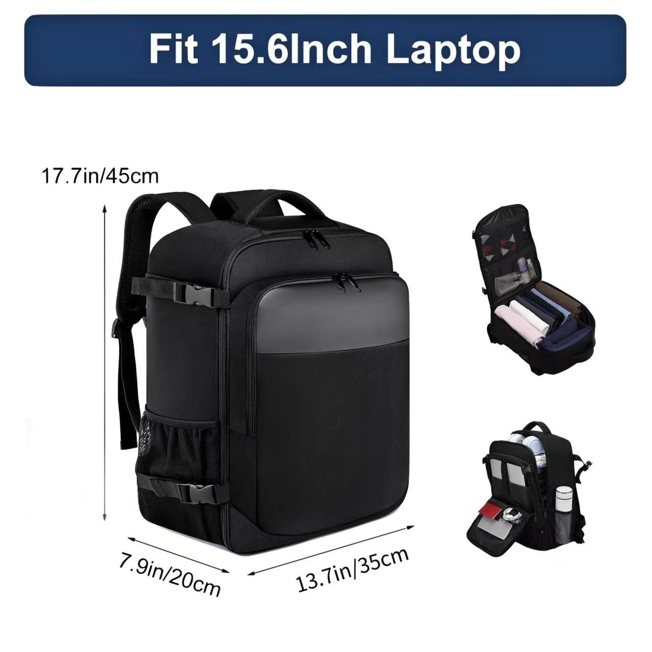 Luxury waterproof Business boarding backpack office work travel Laptop backpack with usb charging Port for women Men