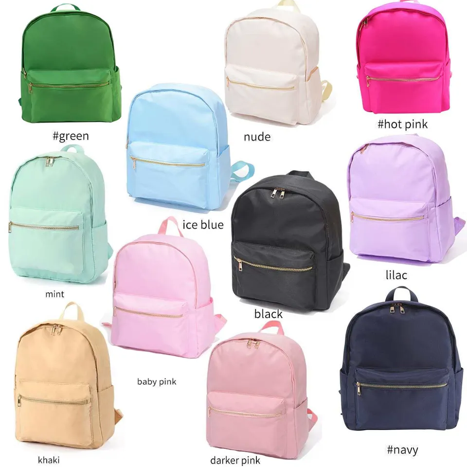 2024 Candy Color Nylon Laptop Backpacks Daily Life Backpack Schools Bag Boys And Girls Bags For School Girls Ladies School Bags