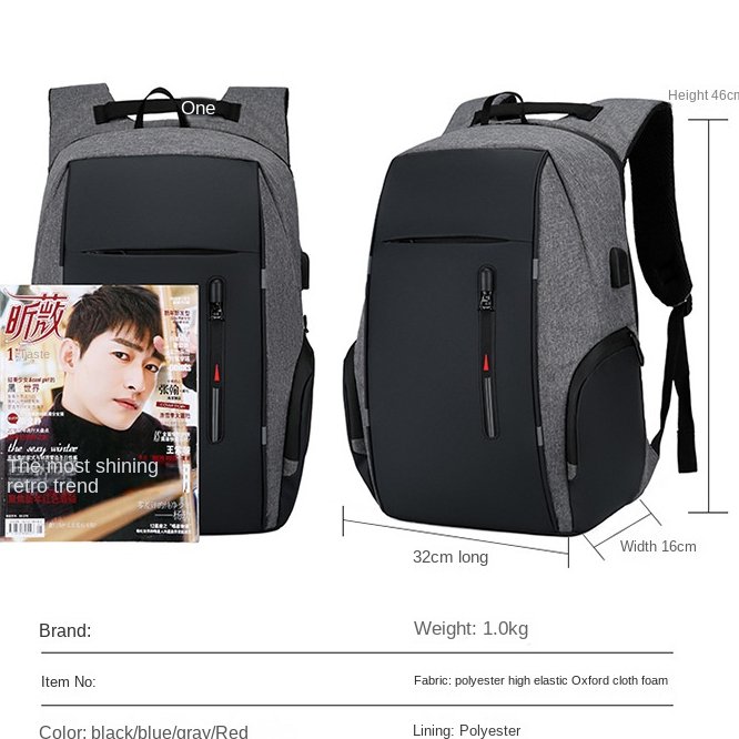 Custom High Quality Multi-function Canvas Men's Laptop Backpack With USB Charging Port laptop backpacks