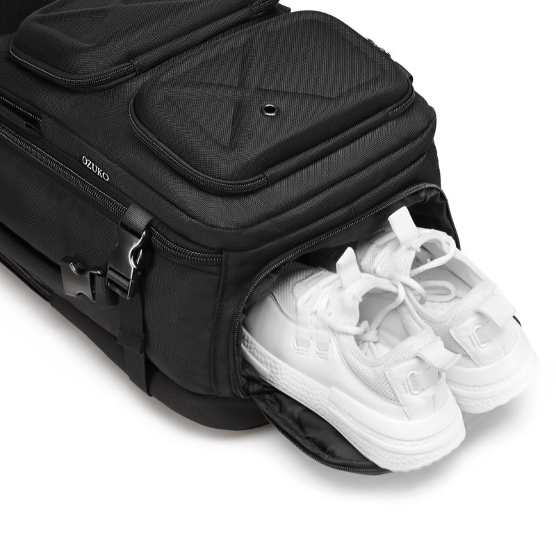 OZUKO 9309 Waterproof Laptop men Anti Theft backpack with shoe compartment Outdoor Men Large Capacity Expandable Backpack