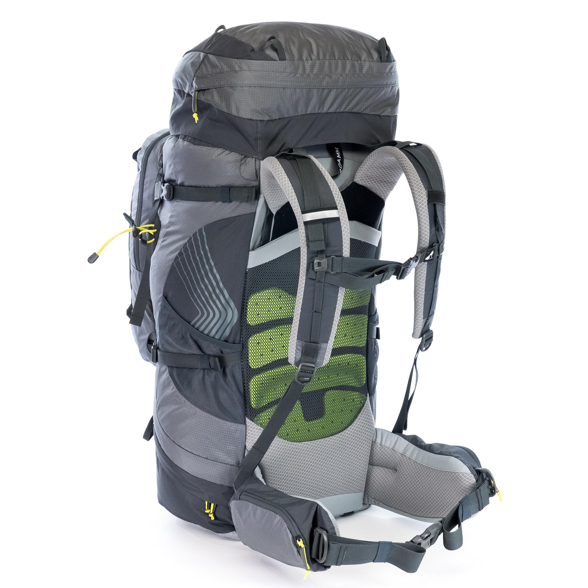 65 +15 Backpack 80L camping hiking backpack bag liter internal frame pack with detachable daypack for camping