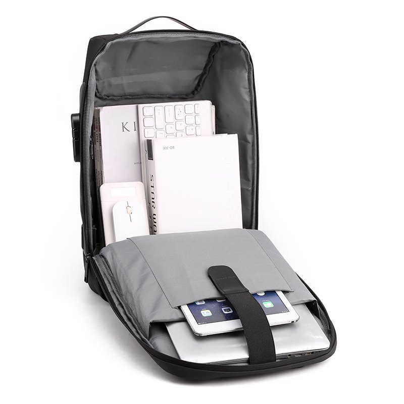 Marksman Men Luxury Combination Lock Business Computer Bag Anti Theft Smart Laptop Backpack with USB Charging Port
