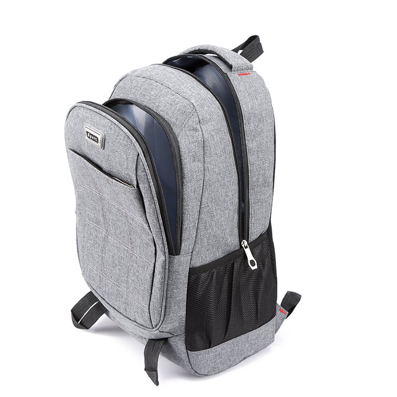 Wholesale Logo Custom Durable Business Travel Waterproof Gray Oxford School Bag Cheap 15.6 Inch Student Laptop Backpack