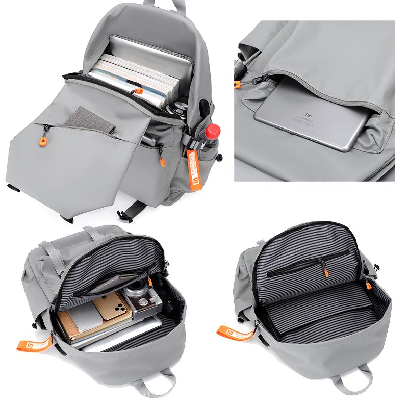 2023 Simple design Multi-function pocket waterproof USB backpack laptop knapsack