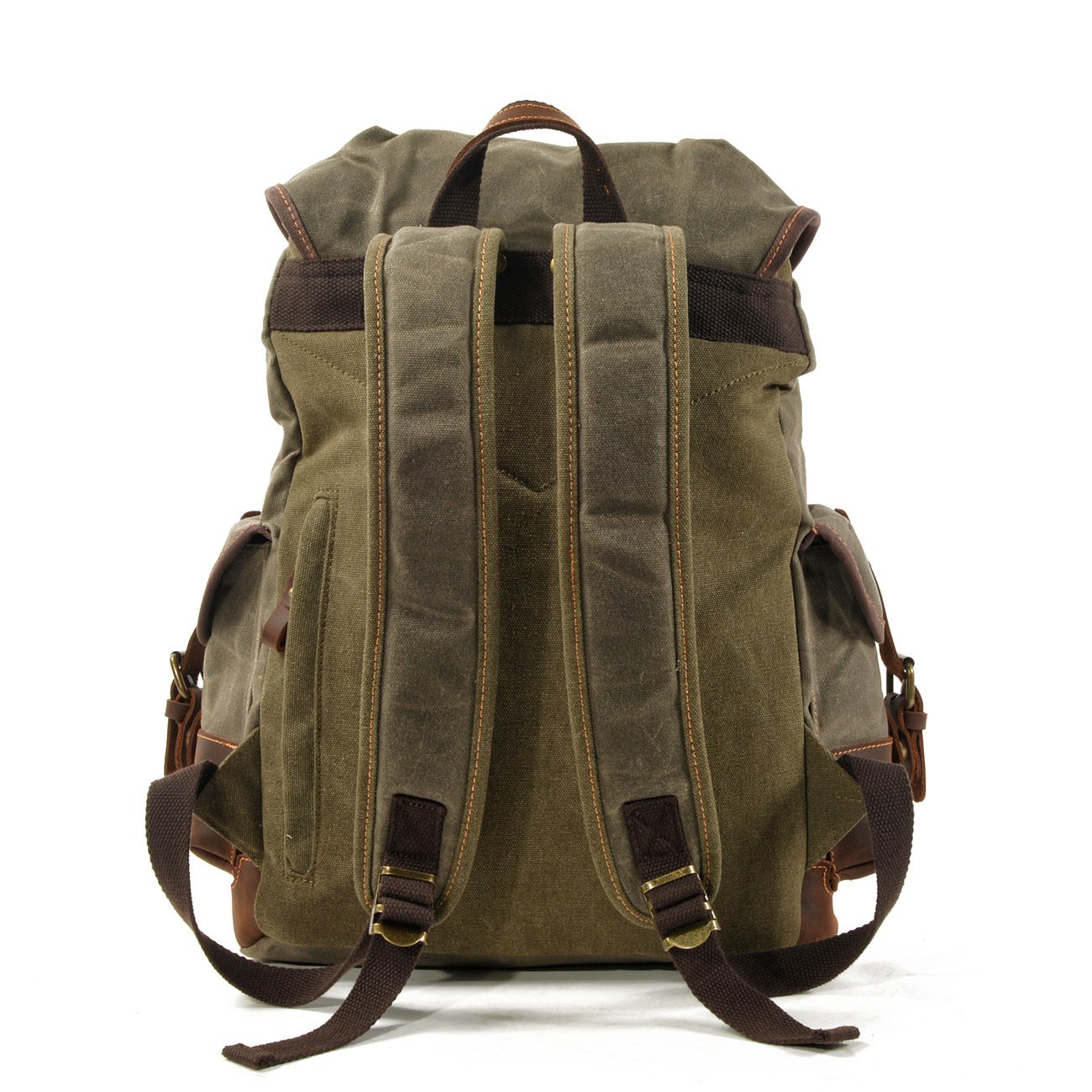 Laptop Backpack Backpack Bags Water Resistant Wax Canvas Unisex 9508 Waterproof Polyester String Computer Interlayer Soft Handle