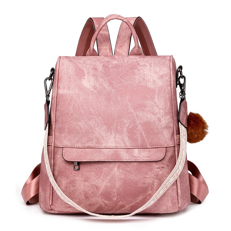 NEW 5 Colors anti theft backpack for women Leopard laptop Backpacks Bags with plush ball decoration For Ladies Women