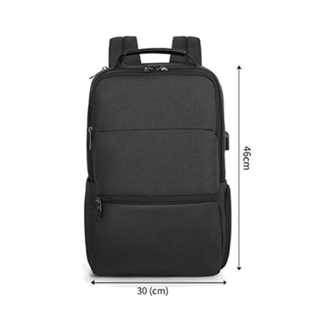 BSCI custom logo ergonomics nylon laptop backpack office computer bag Extend Travel Waterproof black nylon laptop backpacks