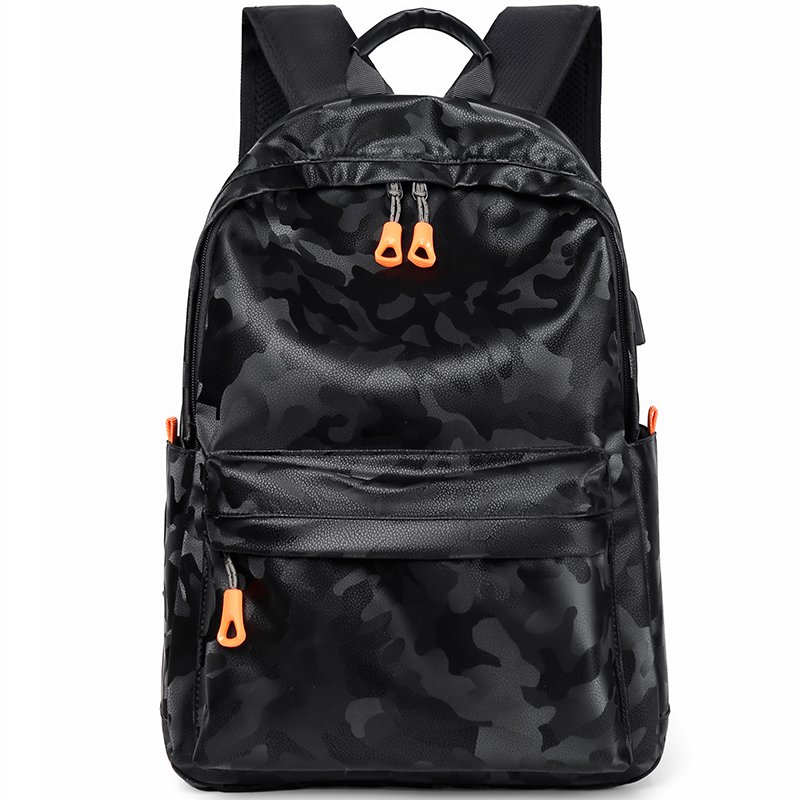 USB interface waterproof Notebook Backpack Chinese factory Wholesale Custom Men's mochilas Leather business Travel Backpack