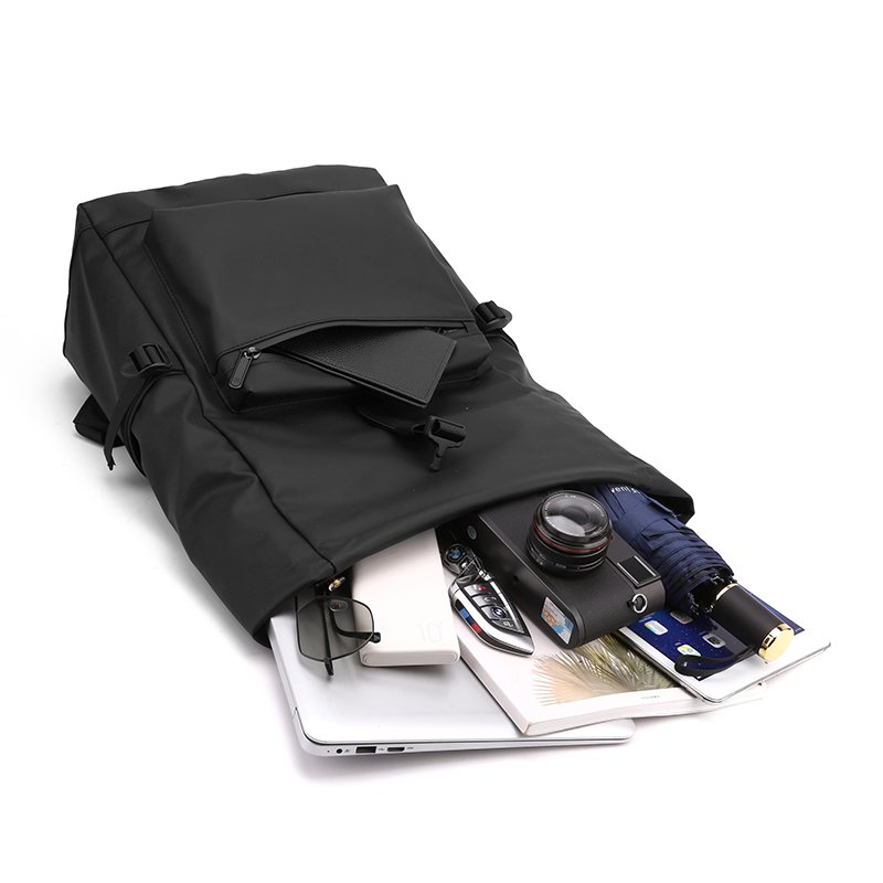 Custom men's travel roll top backpack New Waterproof leather foldable mochilas Student Women's School rolltop Laptop Backpacks