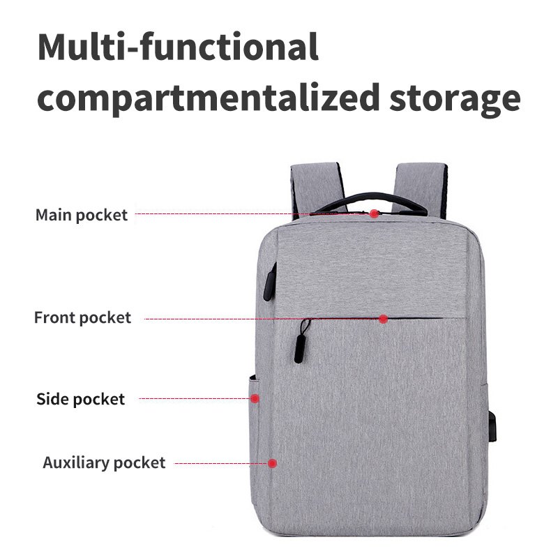 Custom Logo Men's Smart Backbag School Laptop Backpack with USB & Computer Interlayer Customizable Sac a Dos Design