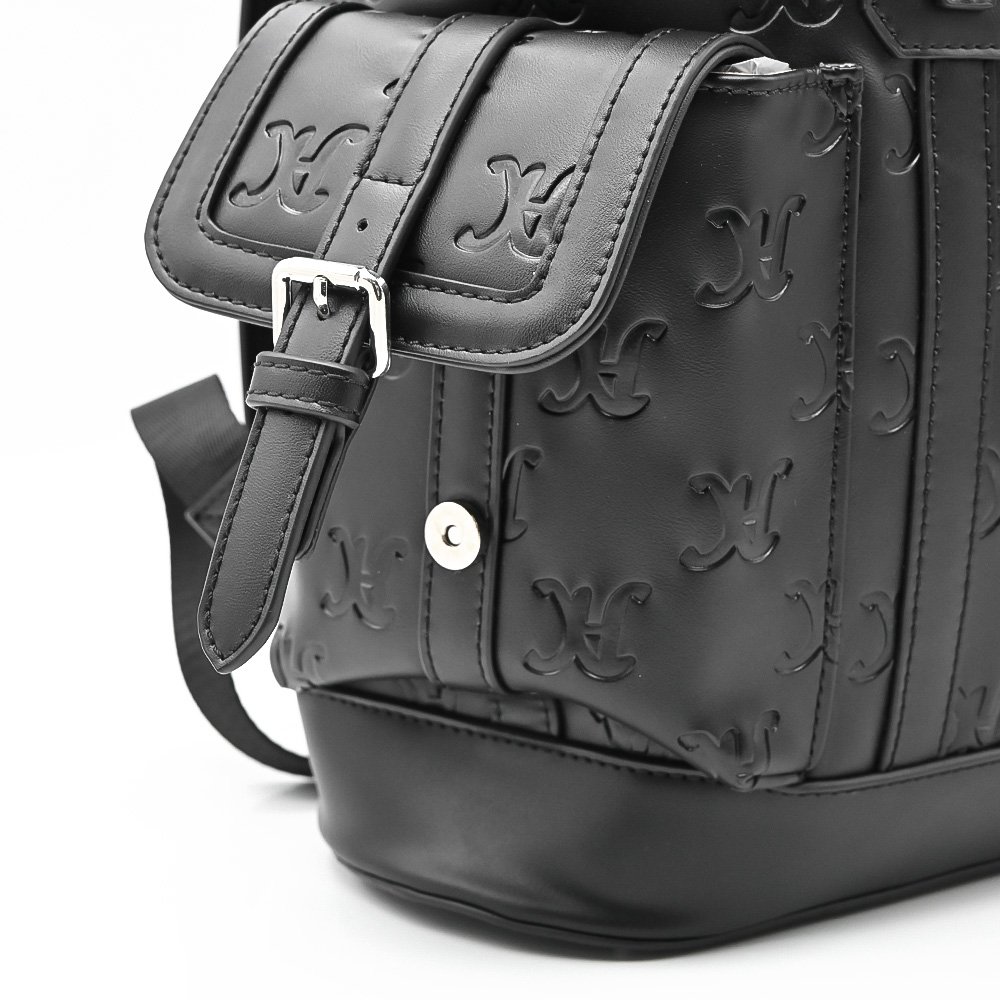 Custom Embossed Logo Genuine Leather Waterproof shoulder Bag Men's Laptop Backpack